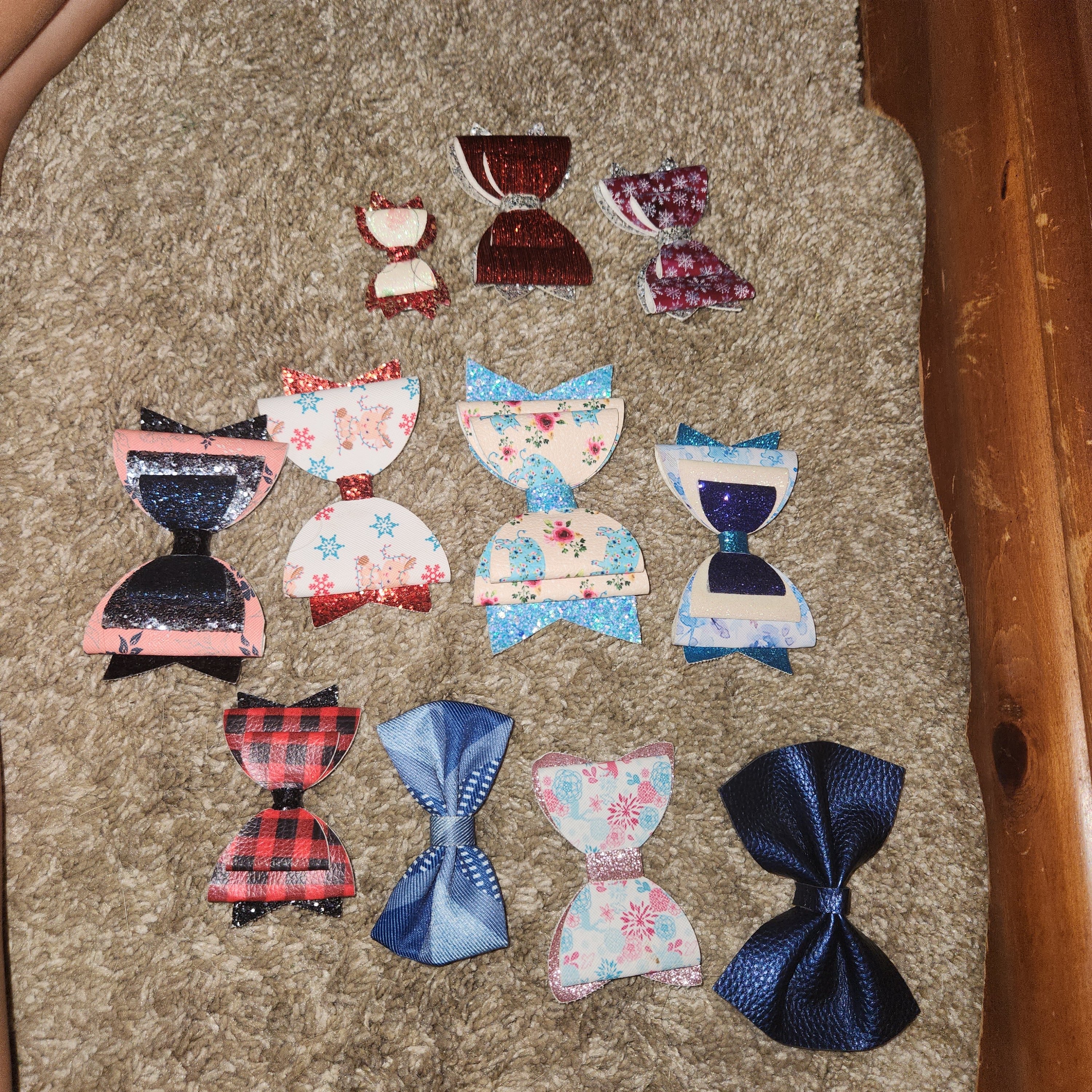 Colorful Bow Hair Clips Set For Kids